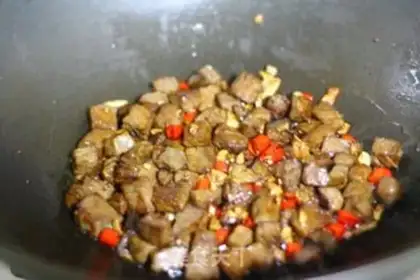 Make Beef fried beans step 6