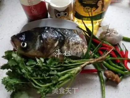 Make Boiled fish head step 1