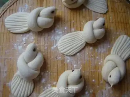 Make Little dove buns step 6