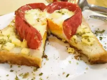Make Breakfast heart toast step 8