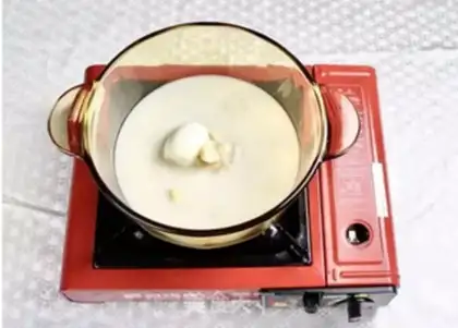Make Fresh lily egg soy step 2