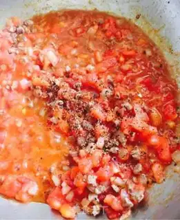 Make Potato beef pasta step 12