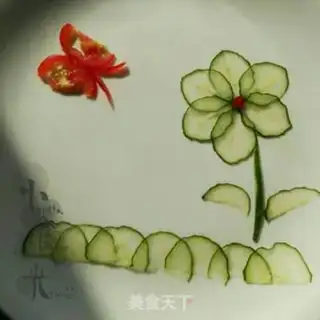 Make cucumber flowers step 15