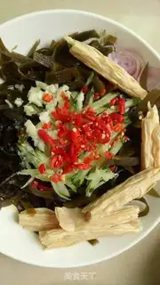 Make The sea belt and the mashed bamboo step 3