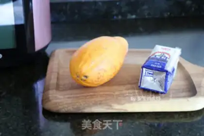 Make A papaya yogurt shake step 0