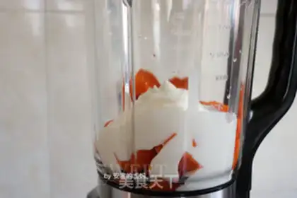 Make A papaya yogurt shake step 3
