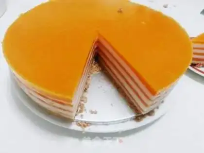 Make A thousand layers of mango mousse cake step 14