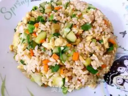 Make Onion egg fried rice step 7