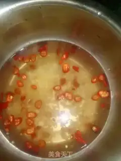 Make Saline with red potato leaves step 3