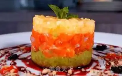 Make The salmon tower step 3