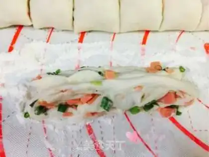 Make Onion ham rolls step 15