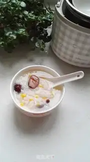 Make Corn-tree rice congee step 9