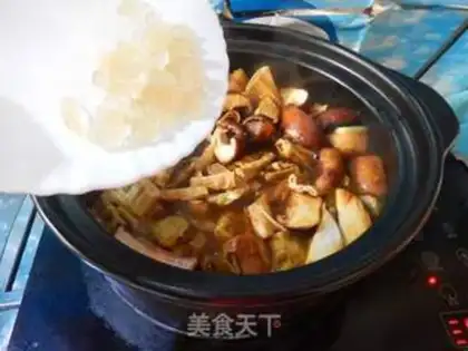 Make The mushrooms dry the stew step 12
