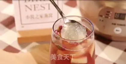 Make Rose oatmeal fruit tea step 6