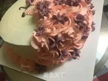 Make Little flower dress cake step 15