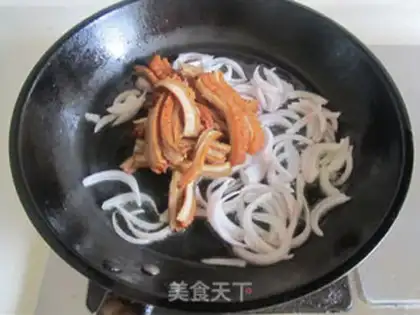 Make Pepper onion fried oxen belly step 5