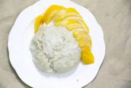 Make Coconut mango rice step 3