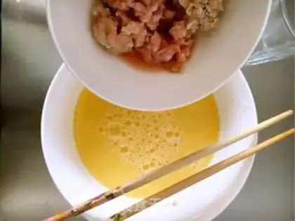 Make Meat and eggs step 2