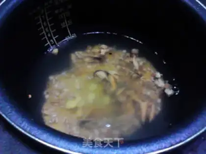 Make Scrambled rice congee step 4