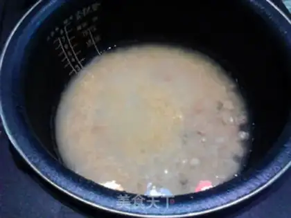 Make Scrambled rice congee step 8