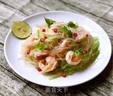 Make Shrimp fan salad step 7