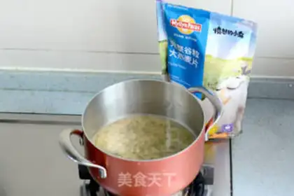 Make oatmeal green bean ice step 3