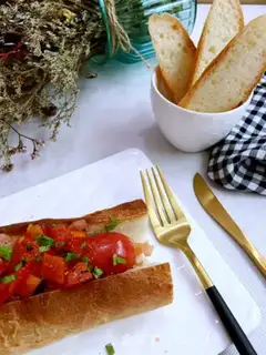 Make Salsa hot dog sandwich step 9