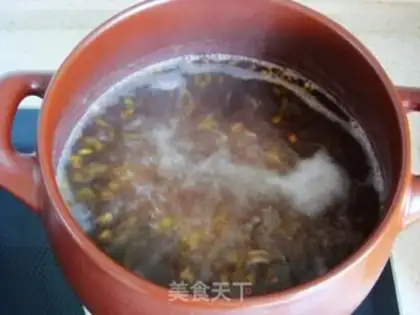Make Green bean rice congee step 3