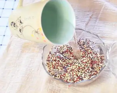 Make Quinoa tofu beefball step 1