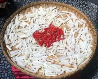 Make The radish step 0