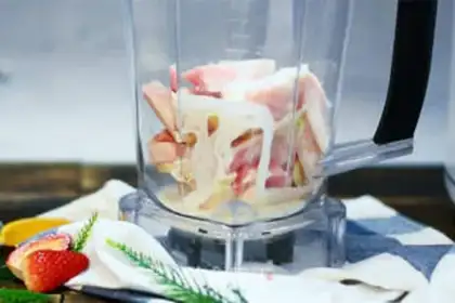 Make Peach ice cream step 2