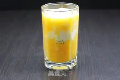 Make Orange yogurt popsicle step 2