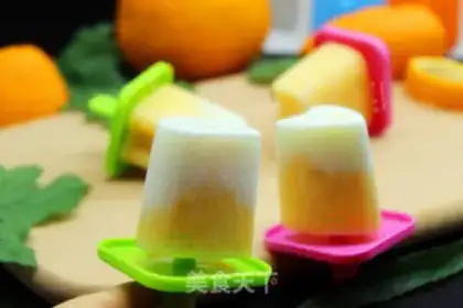 Make Orange yogurt popsicle step 6