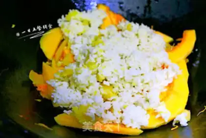 Make Pumpkin rice step 4
