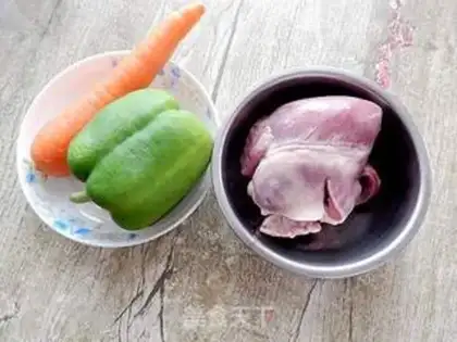 Make Sweet peppers and pork hearts step 0