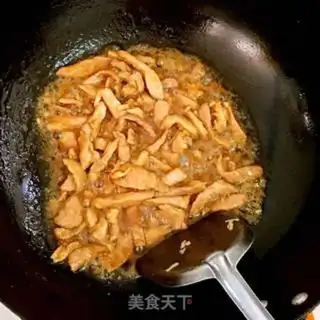 Make Crab mushrooms and fried meat step 5