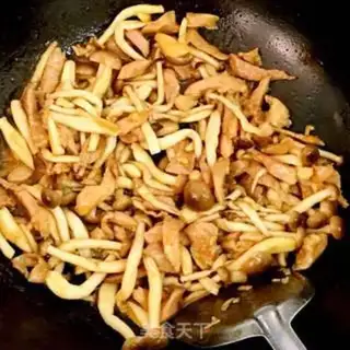 Make Crab mushrooms and fried meat step 6