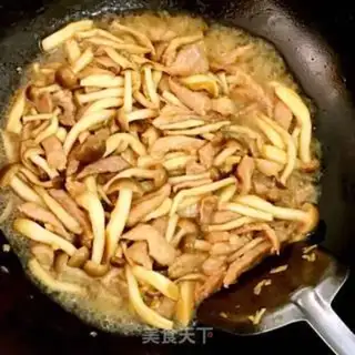 Make Crab mushrooms and fried meat step 7
