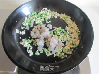 Make Shrimp almonds and mushrooms step 7