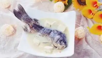 Make The tofu soup of the white fish step 6