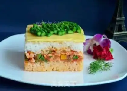 Make A salmon rice sandwich step 9
