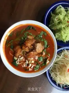 Make The chicken blade cut the noodles step 6