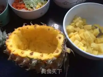 Make Pineapple rice step 3