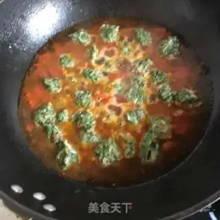 Make Tomato gravy meatball spinach noodles step 19