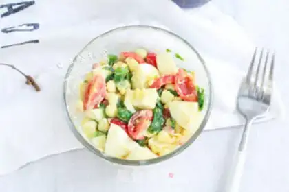 Make White egg corn salad step 7