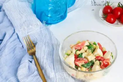 Make White egg corn salad step 8