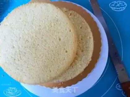 Make Fruit birthday cake step 1