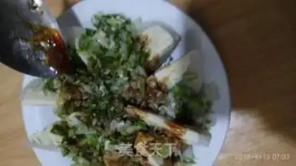 Make Garlic sprouts of goose eggs step 8