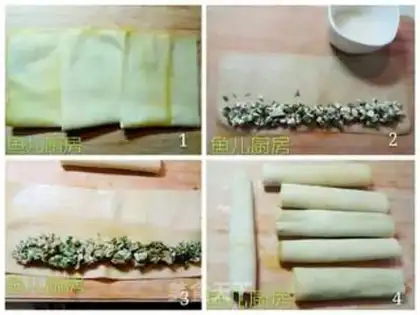Make A tofu egg roll step 10