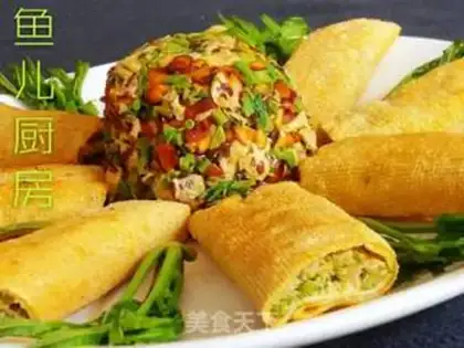 Make A tofu egg roll step 12